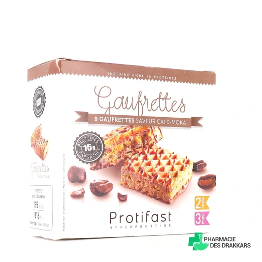 Protifast 4:PM 8 Gaufrettes Saveur Café/Moka