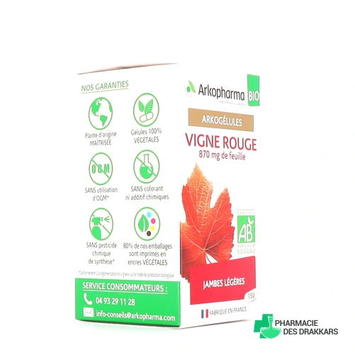 Arkogélules Vigne Rouge Jambes Légères
