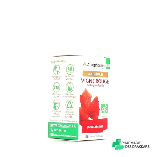 Arkogélules Vigne Rouge Jambes Légères