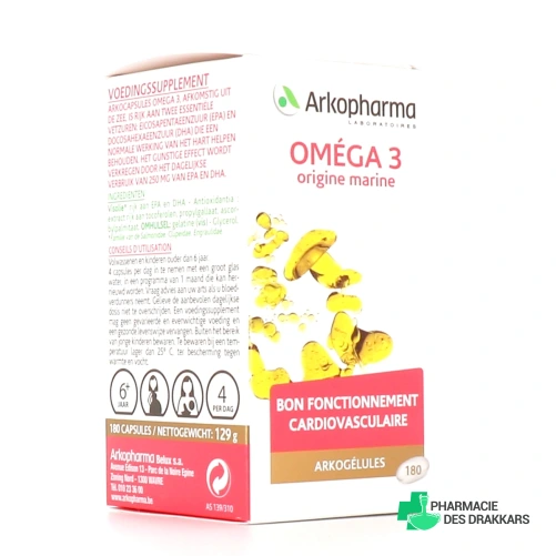 Arkogélules Huile d'OMEGA3 d'Origine Marine