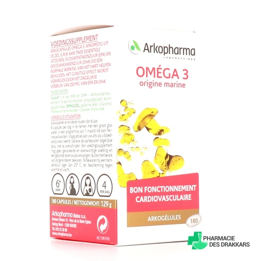 Arkogélules Huile d'OMEGA3 d'Origine Marine