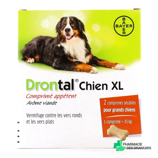Drontal XL Vermifuge Chien Arôme Viande