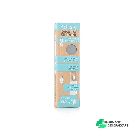 Act'Eco Coton-tige en Silicone Lavable et Réutilisable