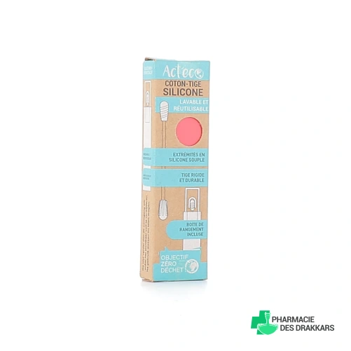 Act'Eco Coton-tige en Silicone Lavable et Réutilisable