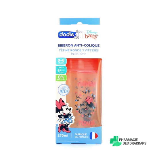 Dodie Initiation+ Biberon Anti-Colique Tétine Ronde 3 Vitesses