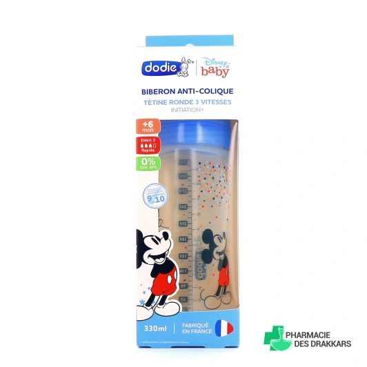 Dodie Initiation+ Biberon Anti-Colique Tétine Ronde 3 Vitesses