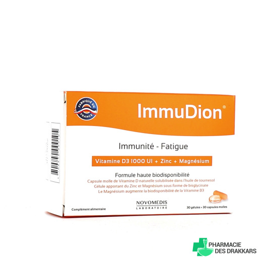 Immudion Vitamine D3 + Zinc + Magnésium