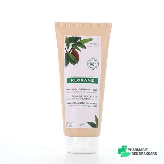 Klorane Après-shampoing réparation cheveux très secs Cupuaçu Bio