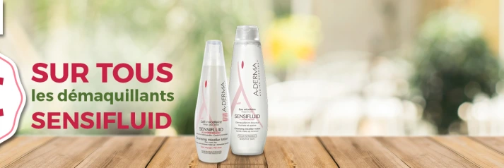 -2€ sur toute la gamme Sensifluid des laboratoires Aderma !
