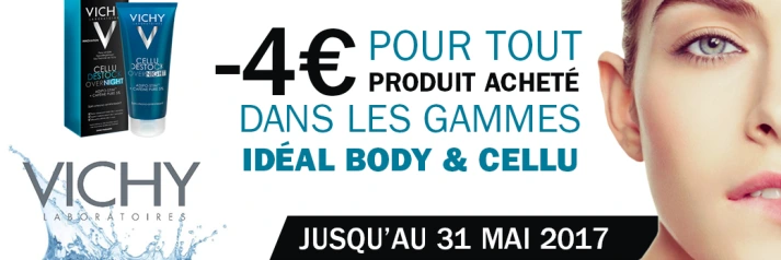 VICHY : -4€ sur la gamme Ideal Body & Cellu